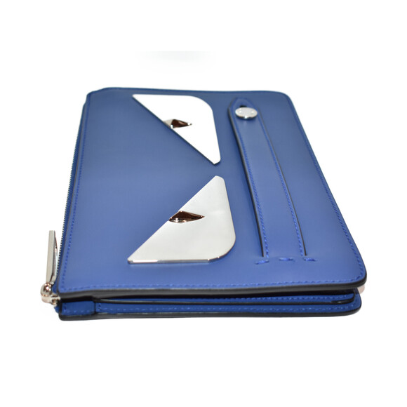 Fendi Handbags - Fendi Clutch Shoulder Compact Bugs Cool Bag Blue Eye Leather
